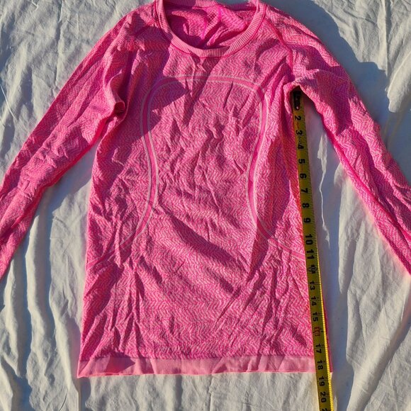 Lululemon Swiftly Tech Long Sleeve Crew - Heathered Jewelled Magenta - Size 8 - Picture 6 of 15